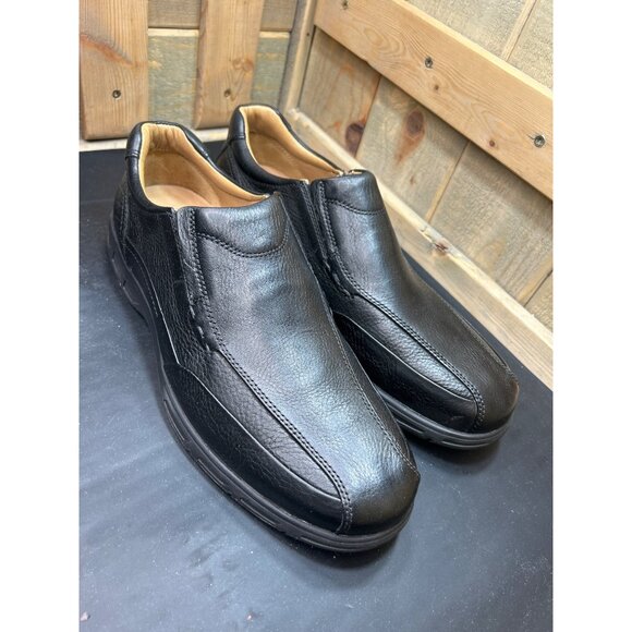 Johnston & Murphy Mens XC4 System Sheepskin Black Leather Slip-On Shoes Size 13M - Picture 2 of 9